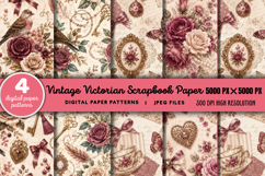 Victorian Scrapbook Paper JPG Product Image 1