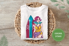 Hand Drawn Summer Girl Illustration, Cartoon Girl PNG Product Image 3