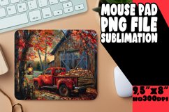 Autumn Red Pickup Mouse Pad Print PNG Product Image 1