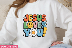 JESUS LOVES YOU PNG, Jesus Sublimation PNG Product Image 1