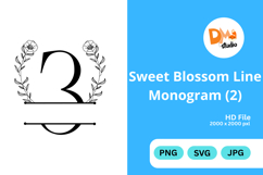 Simple Blossom Line Monogram Product Image 1