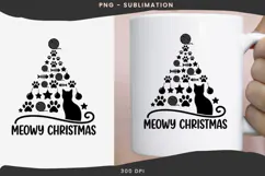 Paw print Christmas tree png design for T-shirts Product Image 3