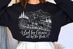 Led by Grace Sheep Christian PNG, Christian Sheep Faith Subl Product Image 1