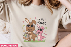 On the hunt PNG, Retro Easter Sublimation PNG Product Image 3