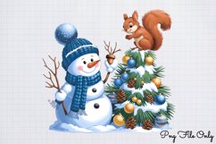 Golden Snowman Sublimation Clipart Bundle PNG Product Image 7