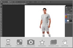 Soccer Player Wearing Raglan Jersey Product Image 2