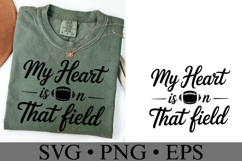 My heart is on that field Svg | Game Day Svg | Shirt Svg Product Image 3