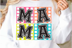 Checkered Mama PNG, Retro Mama SVG PNG Product Image 4