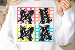 Checkered Mama PNG, Retro Mama SVG PNG Product Image 4