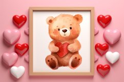 Valentines Day Bear Clipart, Christmas Clipart Product Image 3