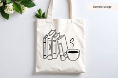 Hand Drawn Books And Coffee Mug SVG Product Image 3