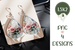Colorful Flowers Earrings, Floral Teardrop Earring Designs Product Image 3