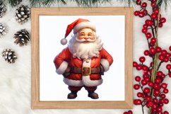 Watercolor Santa Claus Sublimation Clipart, Santa PNG Product Image 3