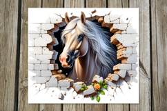 Horse &amp; wall | 8 skinny tumbler Sublimation designs Product Image 3