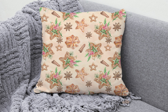 Christmas Gingerbread Seamless Pattern, Digital Paper Product Image 3