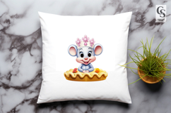 Cute Mouse Cupcake Princess Clipart Sublimation PNG Product Image 2