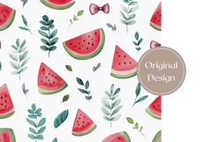 Watercolor Watermelon Tumbler, Summer Tumbler Template Product Image 3