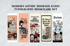 Modern Gothic Sassy Typography Bookmark Set, Funny Bookish Product Image 3
