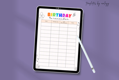 Birthday Tracker Planner Template | Editable Canva Design Product Image 3