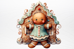 Gingerbread Man Sublimation Clipart PNG Product Image 3