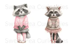 Raccoon, Shabby Chic, Ephemera, PNG, Clipart Product Image 3