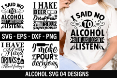 Alcohol SVG Design - I have mixed drinks about feelings Product Image 1