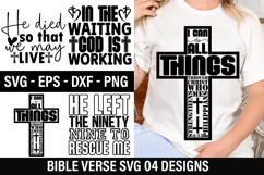Bible Verse SVG Design - He Left The Ninety Nine To Rescue Product Image 1