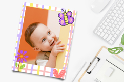 Editable Kids Cute Shapes Polaroid Frame Canva Template Product Image 3