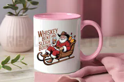 Funny cowboy Santa Claus, Christmas Sublimation PNG Product Image 3