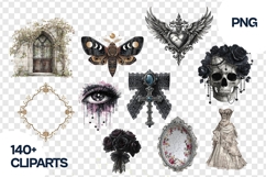 Gothic Digital Papers &amp; Cliparts Mega Bundle |Mystic vintage Product Image 3