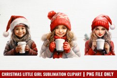 Christmas Little Girl Clipart Sublimation Product Image 1