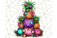 Summer Christmas Clipart PNG, Tropical Holiday Art Clip Art Product Image 3