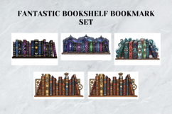 Fantastic Bookshelf Horizontal Bookmark Set,Magical Library Product Image 3