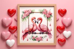 Valentines Day Animals on Swings Clipart Product Image 3