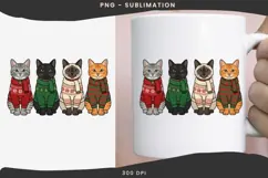 Cute Christmas cats png design for T-shirts Product Image 2