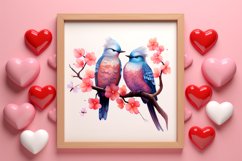 Breeds of Valentine Kissing Birds, Valentine's Day Clipart Product Image 3