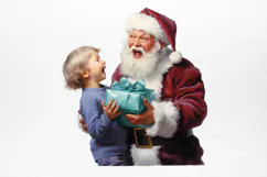 Christmas purple santa claus sublimation PNG Product Image 3