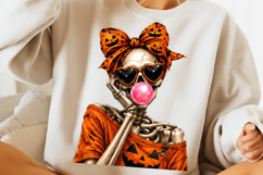 Cute Skeleton Halloween PNG, Funny Halloween Skeleton PNG Product Image 2