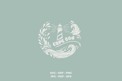 Cape Cod Lighthouse SVG | Ocean Wave PNG | Nautical Cut File Product Image 2