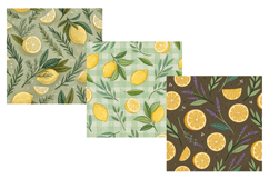 Lemon Herb Garden Seamless Pattern, Digital Paper Product Image 3