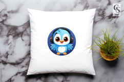 Cartoon Penguin Headphone Clipart Sublimation PNG Product Image 3