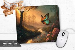 Enchanted Valley Butterfly Mouse Pad PNG Design Product Image 1