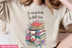 So many books, PNG, Book Lover Sublimation PNG Product Image 3