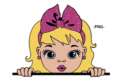 Blonde Girl with Big Eyes SVG PNG PDF EPS JPG AI DXF Clipart Product Image 3