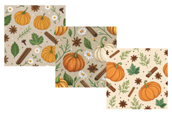 Pumpkin Spice Botanicals Digital Paper, Seamless Pattern Product Image 3