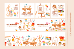 Art Supplies Clipart Bundle | Artist Toolkit Product Image 3