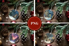 Watercolor Christmas Ornaments, Christmas Town Ornament Product Image 3