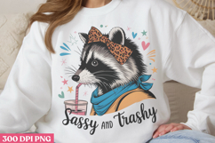 Sassy n&#039; trashy PNG, Funny Raccoon Sublimatio Product Image 3