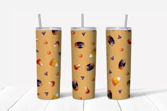 Halloween party cats Skinny tumbler wrap design Product Image 6