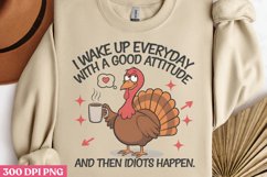 I wake up everyday PNG, Funny Sarcastic Animal Quotes PN Product Image 3